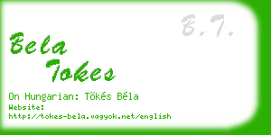 bela tokes business card