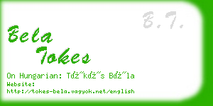 bela tokes business card